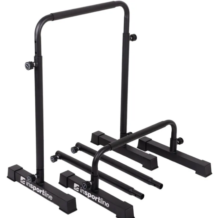 Barres parallèles en acier avec hauteur réglable pour exercices de musculation - Capacité de charge 200 kg