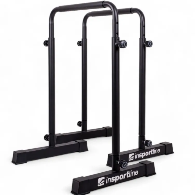 Barres parallèles en acier avec hauteur réglable pour exercices de musculation - Capacité de charge 200 kg