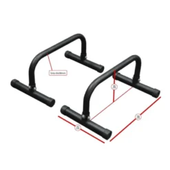 Barres parallèles en acier pour exercices de musculation et Calisthénie Titanium Strength - Prise de 38 mm et base antidérapante