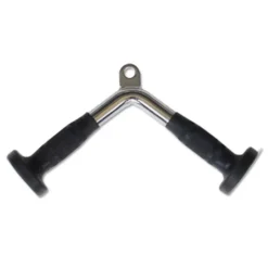 Barre à triceps 34 cm en forme de V avec revêtement caoutchouc