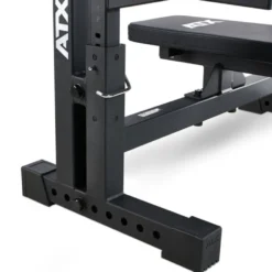 Bench Press professionnel plat avec repose-barres et sécurités réglables capacité 500 kg