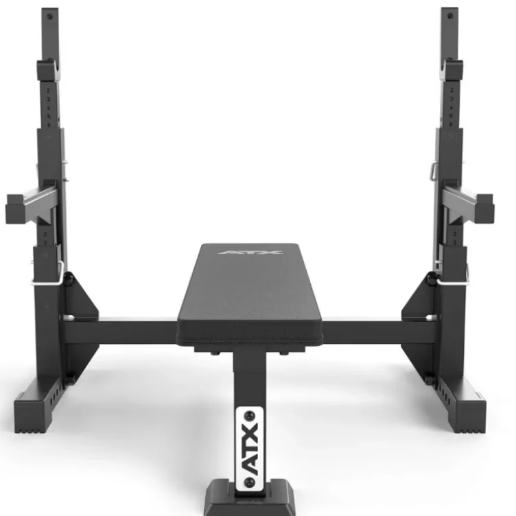 Bench Press professionnel plat avec repose-barres et sécurités réglables capacité 500 kg