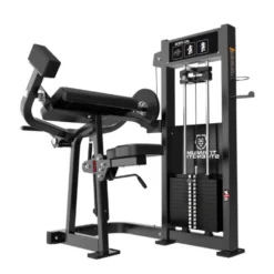 Biceps curl machine à charge guidée avec siège réglable et support spacieux et confortable - ELRX-S10 Titanium Strength