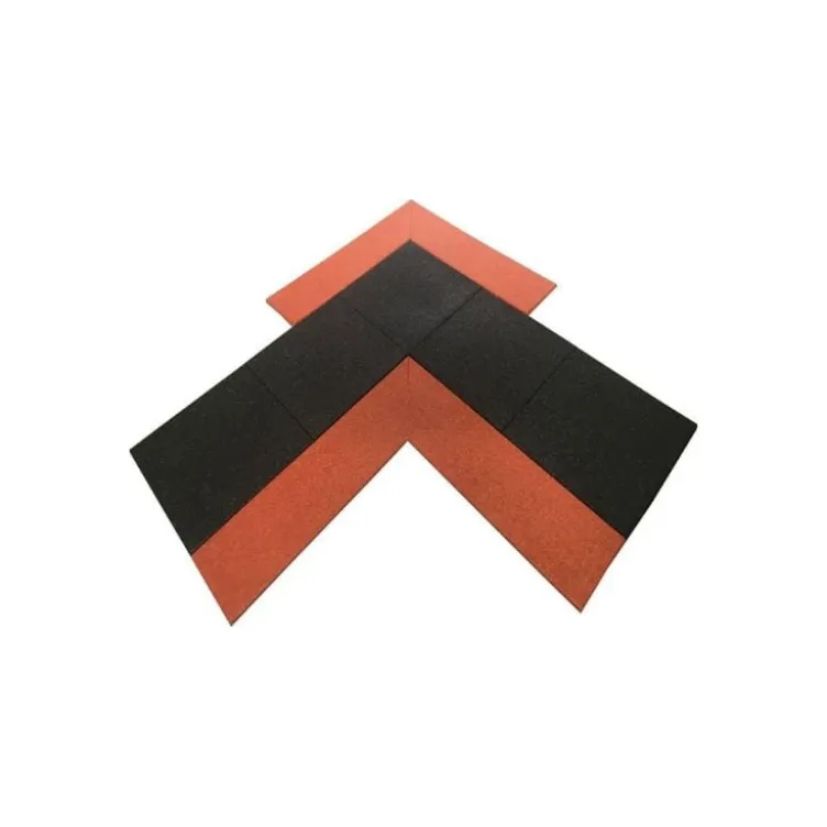 Bordures de finition souples en caoutchouc pour surface sportive avec dalles de sol