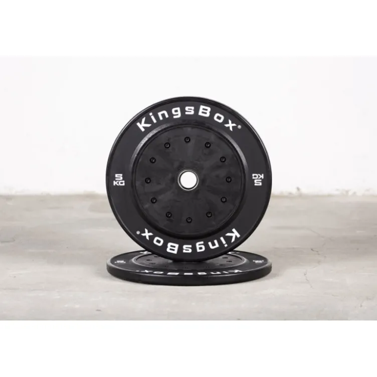 Bumper plate olympique de 5kg à double renforcement- haute qualité