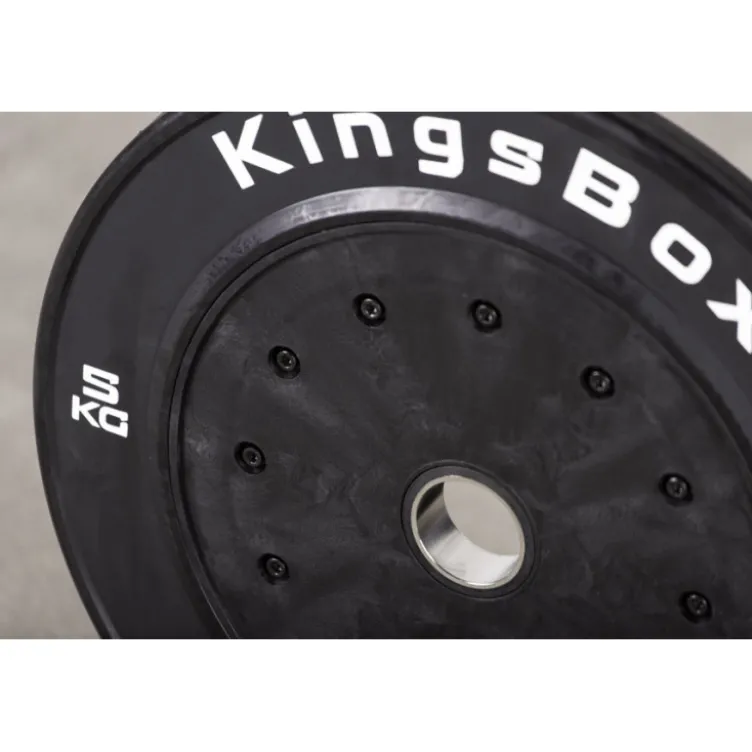 Bumper plate olympique de 5kg à double renforcement- haute qualité