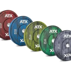 Bumper Plates ATX Color Fade 5 à 25 kg - Disques de poids olympiques avec code couleur international et écart de poids faible