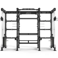 Cable cross rack ATX fitness avec colonne de poids 2 x 90 kg et accessoires d'entraînement multiples - Entraînement pro