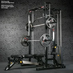 Cadre guidé avec poulie haute et basse charge automatique - Smith machine avec colonne de poids