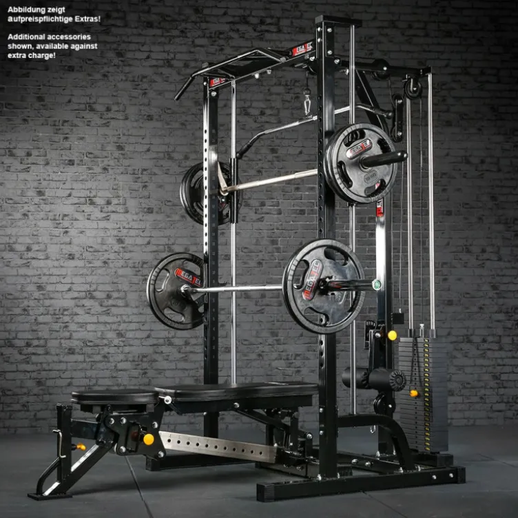 Cadre guidé avec poulie haute et basse charge automatique - Smith machine avec colonne de poids