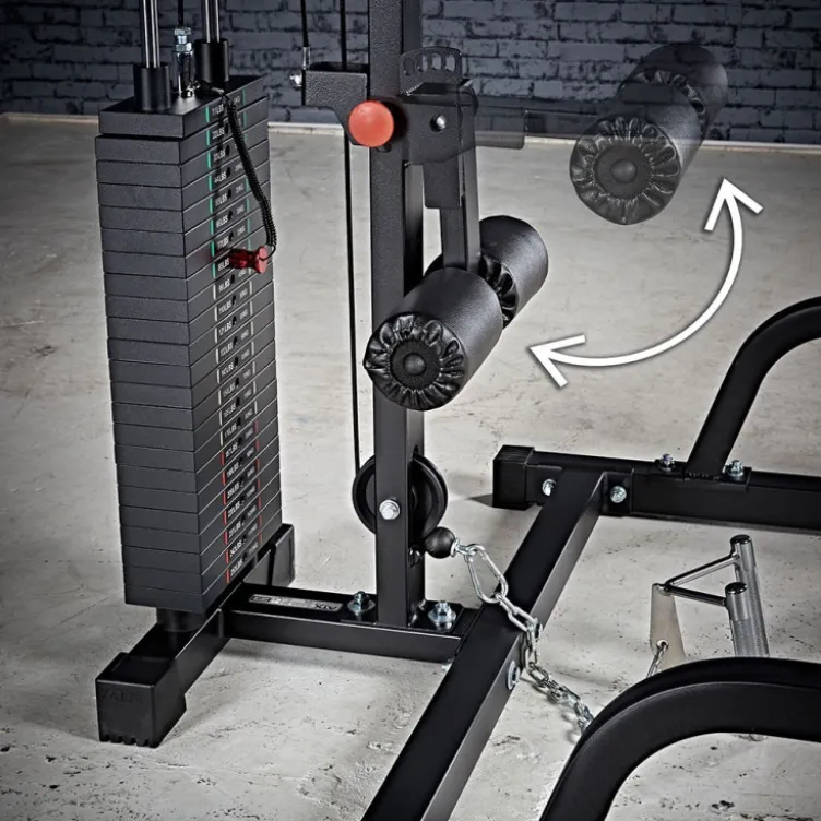 Cadre guidé avec poulie haute et basse charge automatique - Smith machine avec colonne de poids