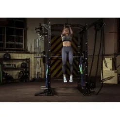 Cage de crosstraining rack avec barre de traction et supports de sécurité