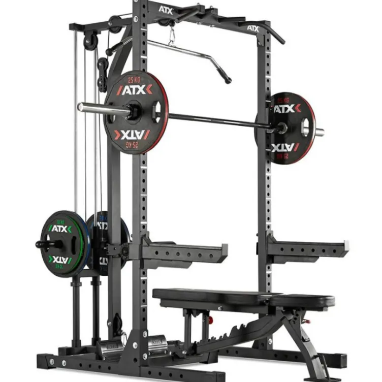 Cage de musculation ATX avec poste à poulie à charges libres et poignées de traction - Série 600