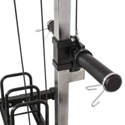 Cage de musculation avec poulie haute et basse à charges libres et supports de rangement pour Home-Gym