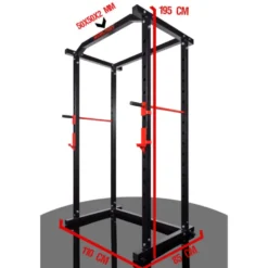Cage à squat avec poste à traction support de sécurité et repose barres