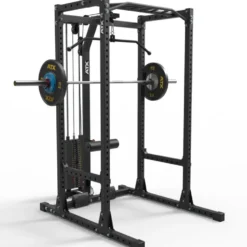 Cage à squat avec poulie haute et basse et colonne de poids de 115 kg série 600