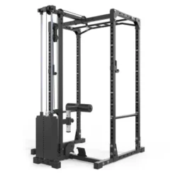 Cage à squat avec station de tirage à charge guidée 100 kg de marque ATX série 500 - Modèle compact