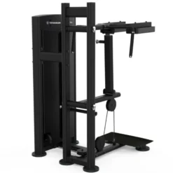 Calf raise machine Titanium Strength à charge guidée avec réglages et grande plateforme antidérapante - Black séries BS-S14