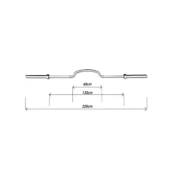 Camber bar olympique pour développé couché et squat de 220 cm capacité 300 kg