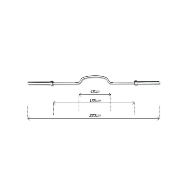 Camber bar olympique pour développé couché et squat de 220 cm capacité 300 kg
