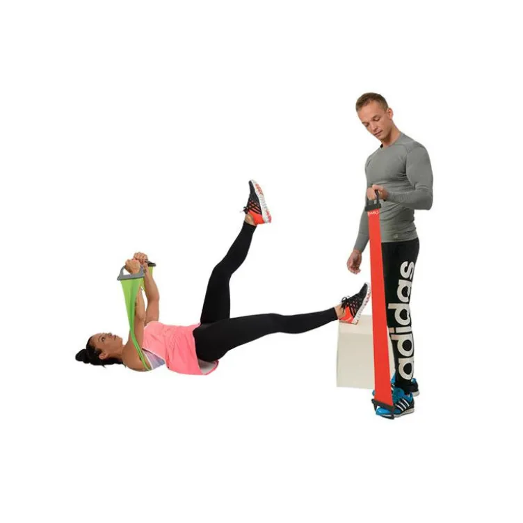 Caoutchouc de résistance pour exercices de musculation avec poignées aux extrémités