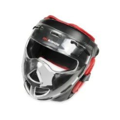 Casque de boxe en cuir synthétique rembourré en mousse - Sangle adaptable