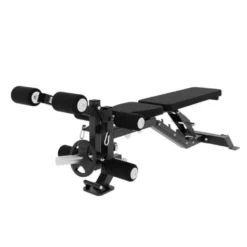 C10 Base Bench Force USA - Banc de musculation semi-pro avec accessoires leg et pupitre à biceps
