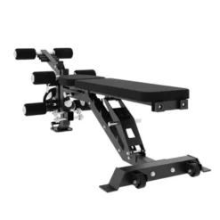 C10 Base Bench Force USA - Banc de musculation semi-pro avec accessoires leg et pupitre à biceps