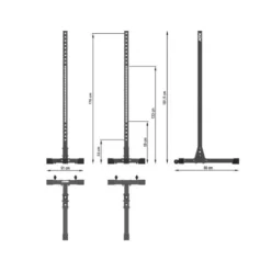 Chandelles de musculation ATX avec 45 trous différents capacité de charge 400 kg - Crochets fournis