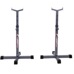 Chandelles de musculation - Reposes barres avec capacité de charge 100 kg pour entraînement à la barre standard ou olympique
