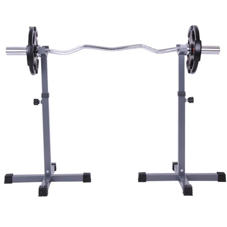 Chandelles de musculation - Reposes barres avec capacité de charge 100 kg pour entraînement à la barre standard ou olympique