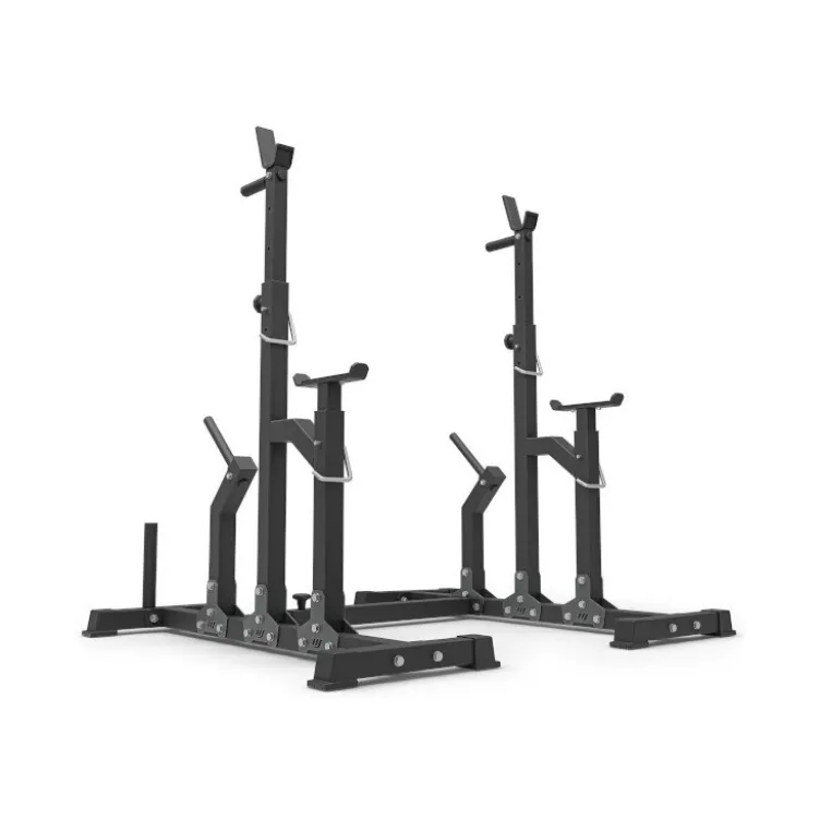 Chandelles de musculation réglables avec support de rangement pour poids