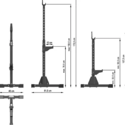 Chandelles de musculation réglables pour sport à domicile capacité de charge 250 kg
