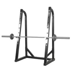 Chandelles de musculation ultra compactes pour entraînement à la barre en home-gym réglable en hauteur sur 7 positions