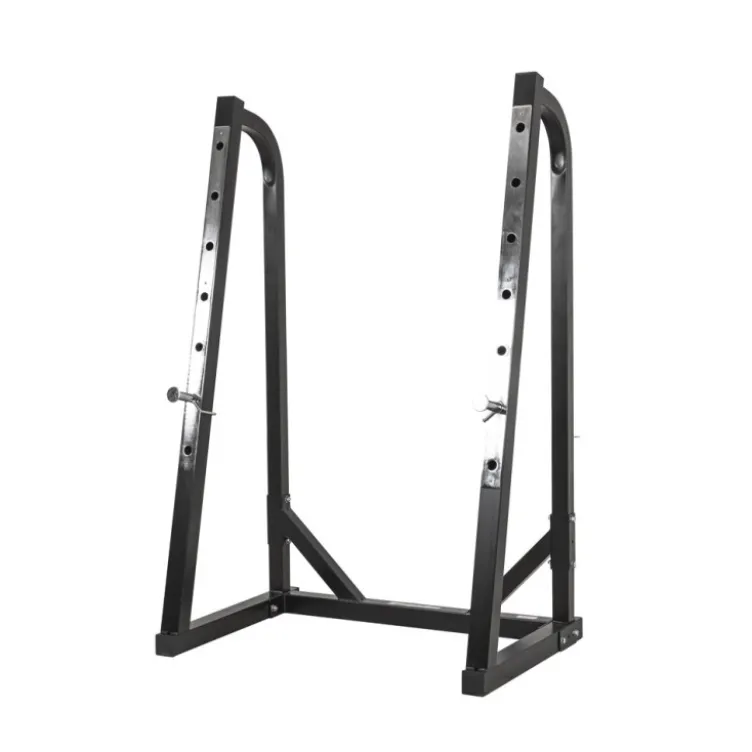 Chandelles de musculation ultra compactes pour entraînement à la barre en home-gym réglable en hauteur sur 7 positions