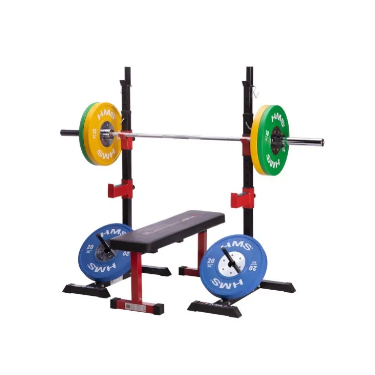 Chandelles repose-barre pour exercices de musculation avec supports réglables - Capacité 250 kg