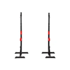 Chandelles repose-barre pour exercices de musculation avec supports réglables - Capacité 250 kg