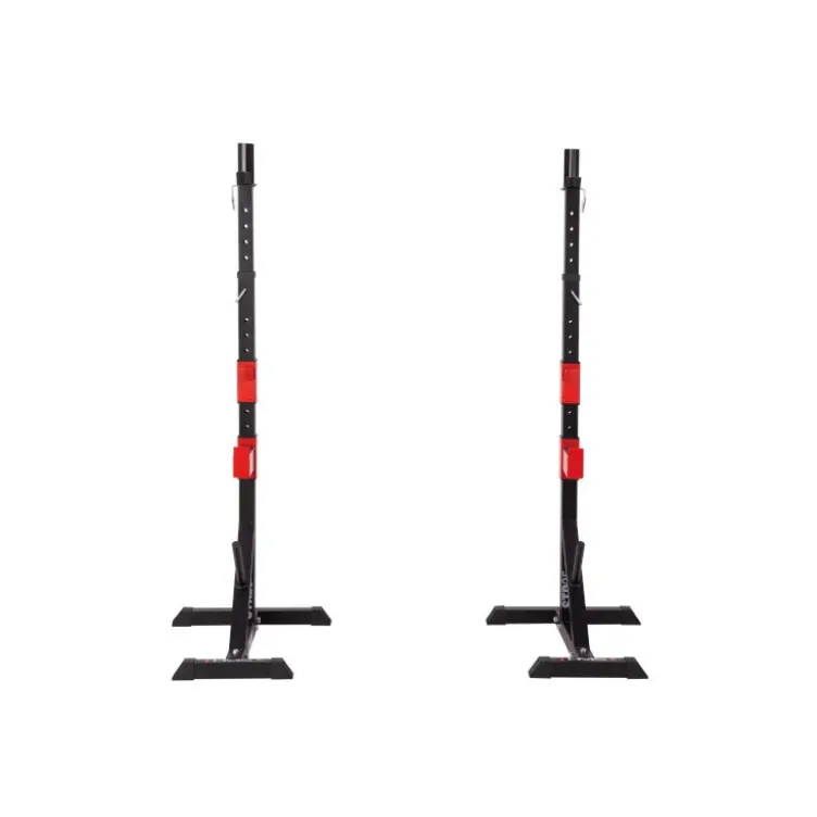 Chandelles repose-barre pour exercices de musculation avec supports réglables - Capacité 250 kg