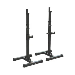 Chandelles réglables homegym 180 cm avec repose barre de sécurité