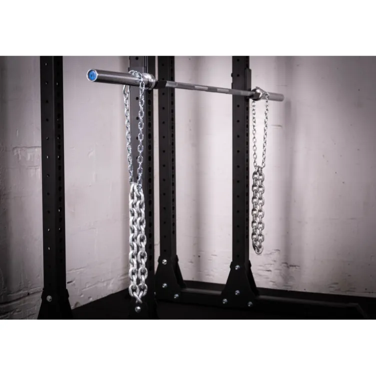 Chaînes de powerlifting en acier x2 - 2 mousquetons inclus