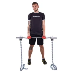 Chaînes d'haltérophilie avec barre pour entraînement de musculation - paire de 2x20kg