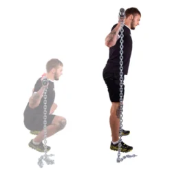 Chaînes d'haltérophilie avec barre pour entraînement de musculation - paire de 2x20kg