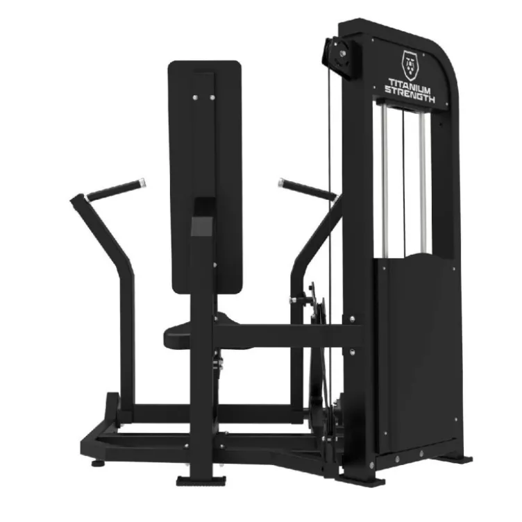 Chest press machine à charge guidée 80 kg pour renforcement musculaire - Appareil PRO Titanium Strength élite séries EL-S11