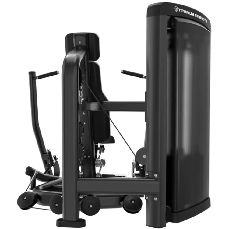 Chest press professionnelle Genesis Titanium Strength GS-S11 pour l'entraînement des pectoraux avec colonne de poids de 100 kg