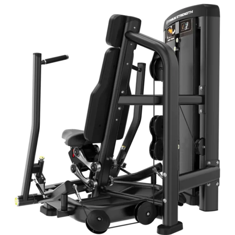 Chest press professionnelle Genesis Titanium Strength GS-S11 pour l'entraînement des pectoraux avec colonne de poids de 100 kg