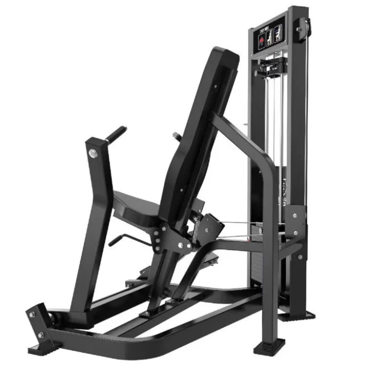Chest Press Titanium Strength ELRX-S11 à charge guidée Elite Series RX avec colonne de poids de 142 kg et poulies en aluminium