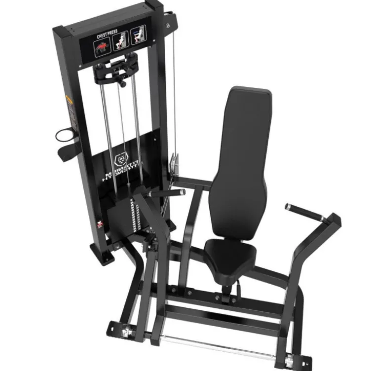 Chest Press Titanium Strength ELRX-S11 à charge guidée Elite Series RX avec colonne de poids de 142 kg et poulies en aluminium