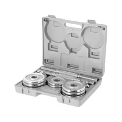 Coffret de musculation homegym avec haltère x 2 et disques de poids : 15 ou 20 kg au choix