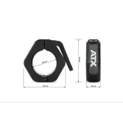 Collier de serrage magnétique ATX 50 mm pour barre d'haltérophilie - Par paire