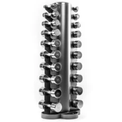 Colonne de rangement professionnelle ATX pour haltères hexagonaux/chromés - 10 paires
